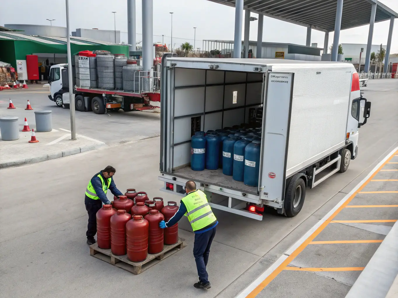 A fleet of LPG distribution trucks ensuring timely and safe delivery of gas to various clients.